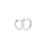 14k White Gold 0.25 ctw Huggie Diamond Earrings