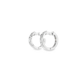 14k White Gold 0.25 ctw Huggie Diamond Earrings