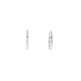 14k White Gold 0.63 ctw Small Hoop Diamond Earrings