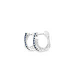 10k White Gold 0.16 ctw Reversable Diamond  & Sapphire Earrings