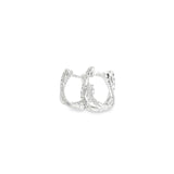 10k White Gold 0.16 ctw Reversable Diamond  & Sapphire Earrings