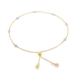 14k Two-tone 0.16 ctw Station Diamond Bracelet