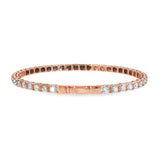 14k Rose Gold 3.43 ctw Bangle Diamond Bracelet