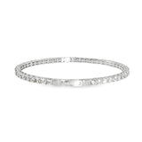 14k White Gold 6.00 ctw Bangle Diamond Bracelet