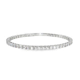 14k White Gold 6.00 ctw Bangle Diamond Bracelet