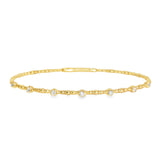 14k Yellow Gold 0.21 ctw Bangle Diamond Bracelet