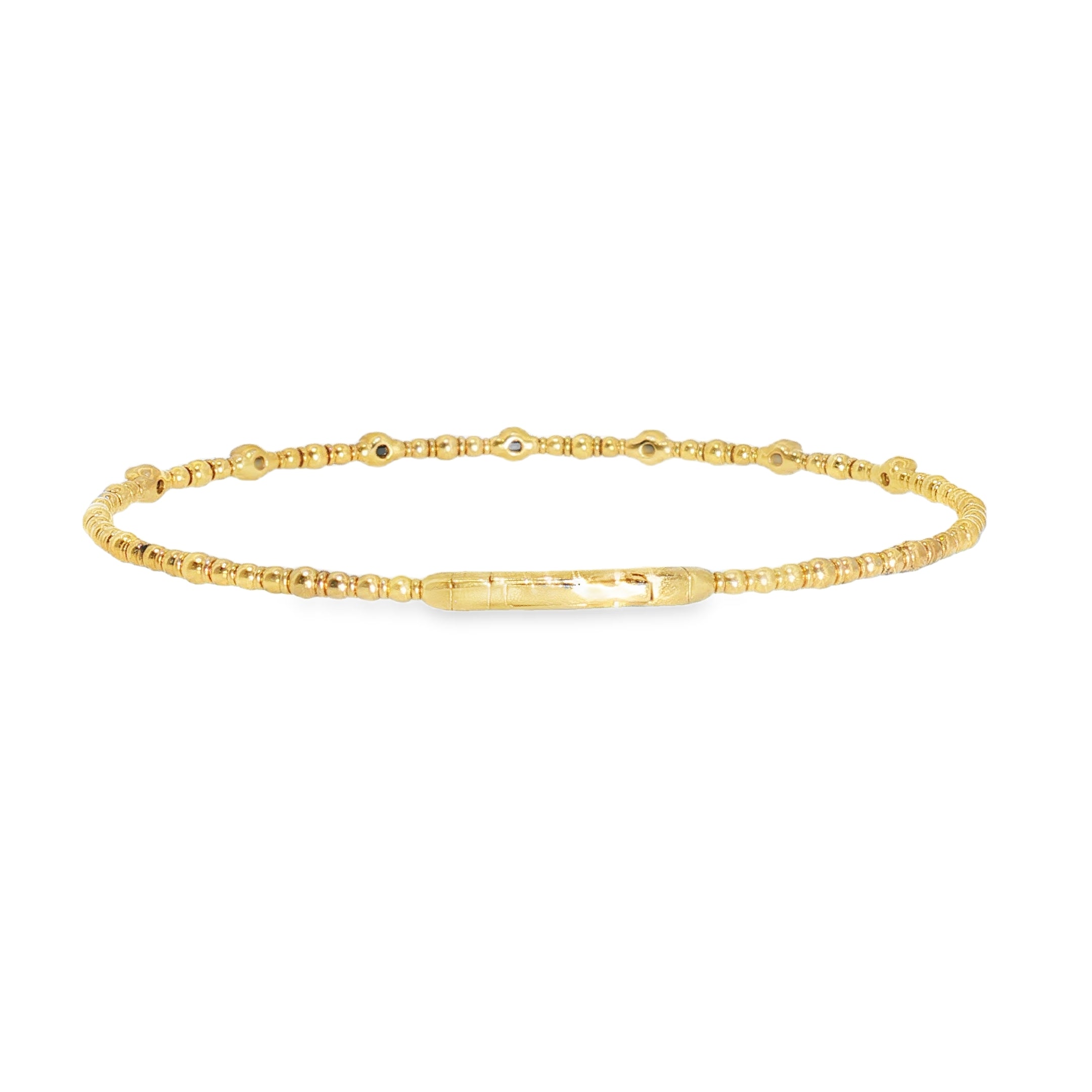14k Yellow Gold 0.21 ctw Bangle Diamond Bracelet