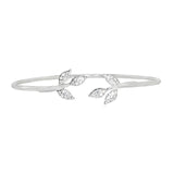 14k White Gold 0.25 ctw Bangle Diamond Bracelet