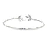 14k White Gold 0.25 ctw Bangle Diamond Bracelet