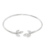 14k White Gold 0.25 ctw Bangle Diamond Bracelet