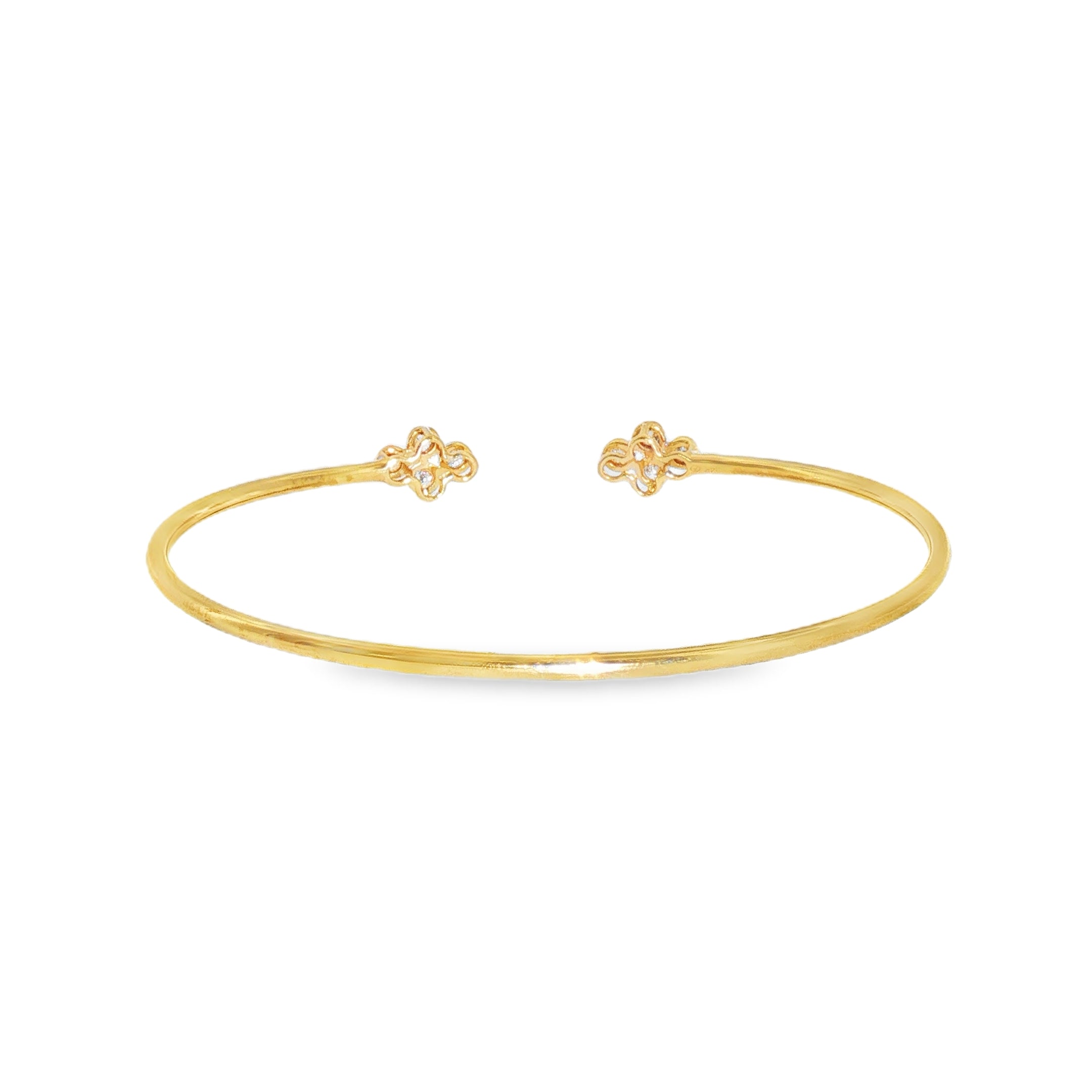 14k Yellow Gold 0.25 ctw Bangle Diamond Bracelet