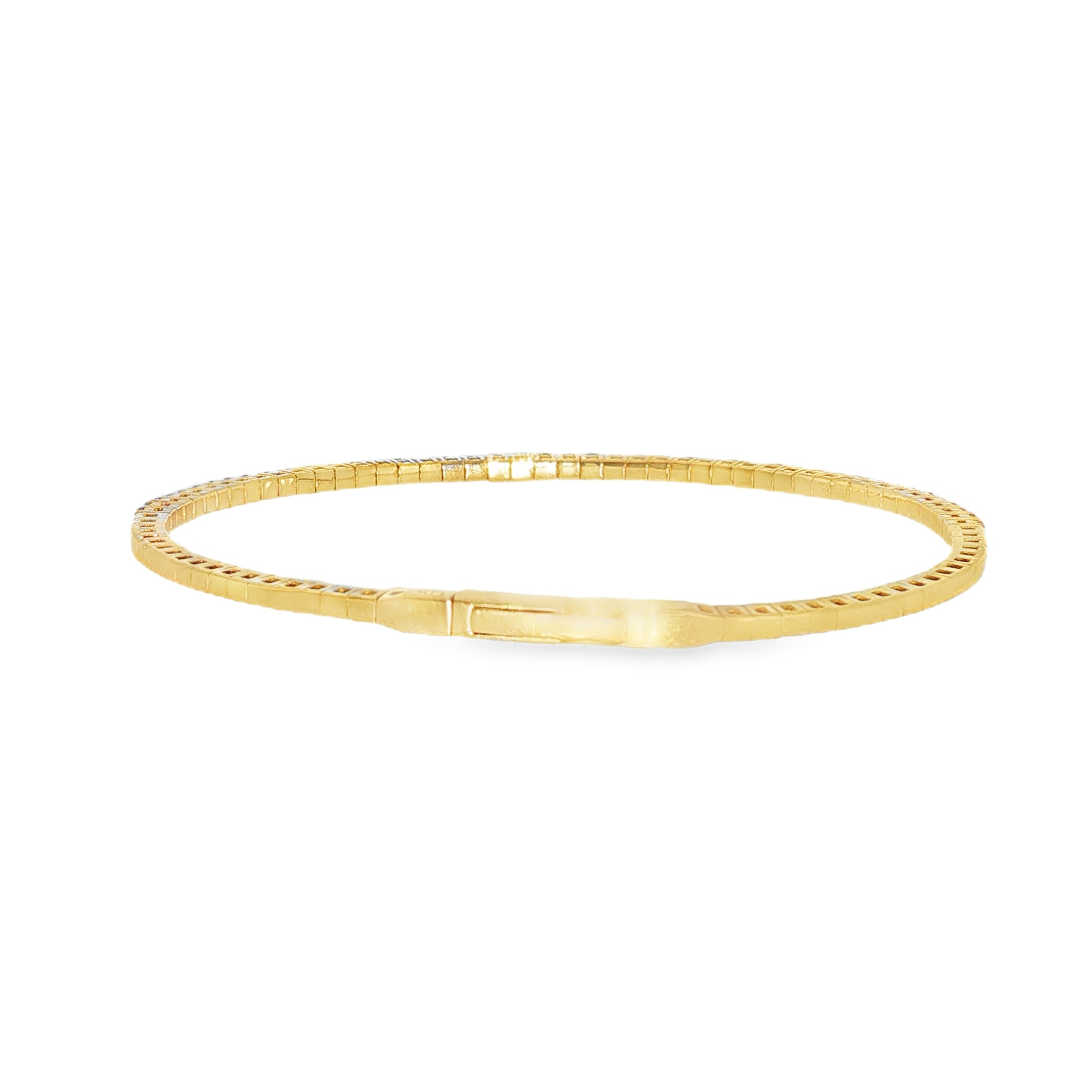 14k Yellow Gold 0.95 ctw Bangle Diamond Bracelet