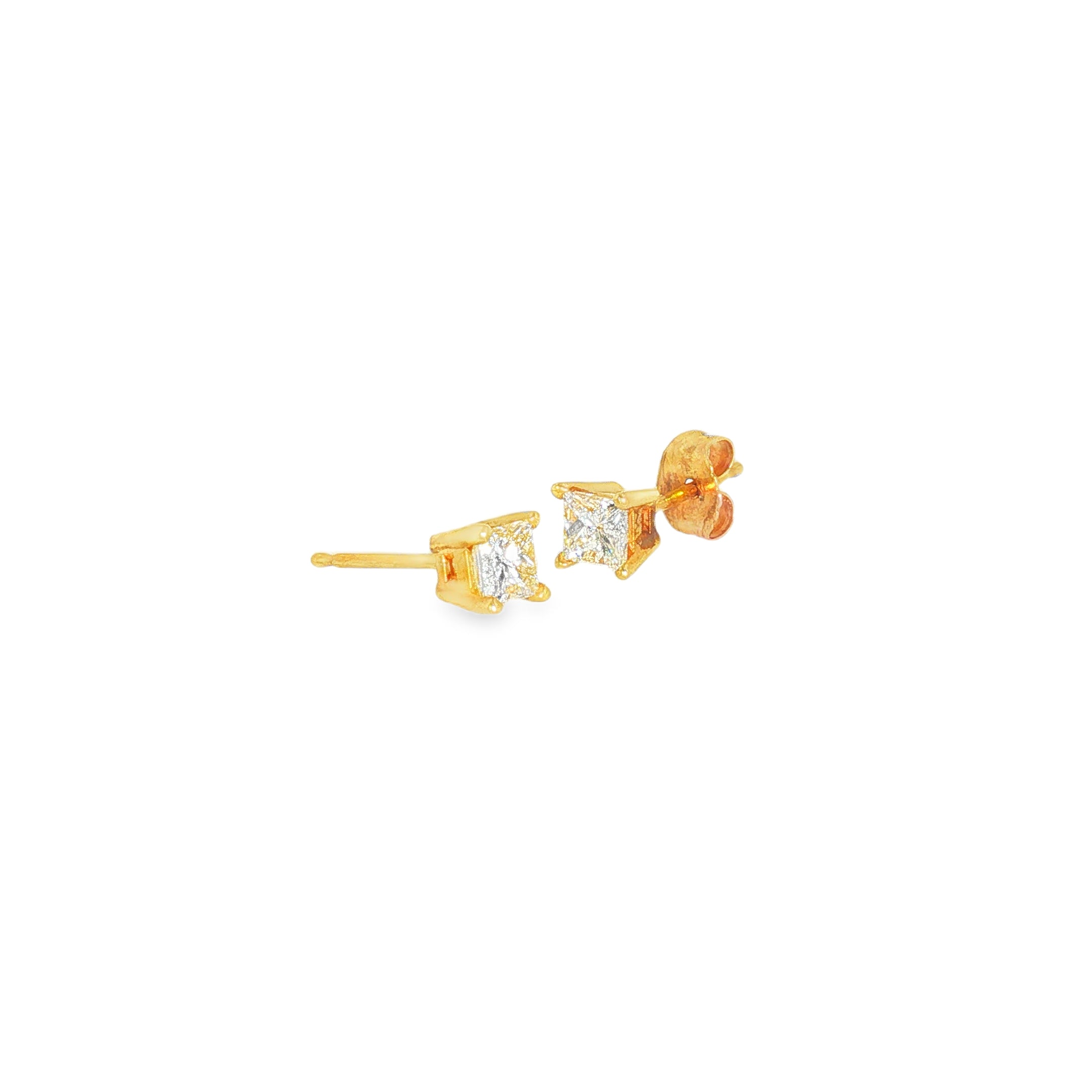 14k Yellow Gold 0.50 ctw Stud Diamond Earrings