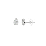 Sterling Silver 0.25 ctw Multi-Stone Diamond Earrings