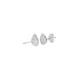 Sterling Silver 0.25 ctw Multi-Stone Diamond Earrings