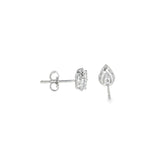 Sterling Silver 0.25 ctw Multi-Stone Diamond Earrings