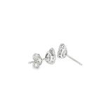 Sterling Silver 0.25 ctw Multi-Stone Diamond Earrings