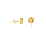 14k Two-tone 0.50 ctw Bezel Diamond Earrings