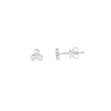 14k White Gold 0.13 ctw Bezel Diamond Earrings