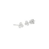 14k White Gold 0.13 ctw Bezel Diamond Earrings