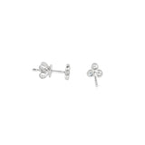 14k White Gold 0.13 ctw Bezel Diamond Earrings