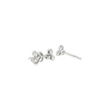 14k White Gold 0.13 ctw Bezel Diamond Earrings