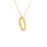 14k Yellow Gold 0.50 ctw Circle Diamond Necklace