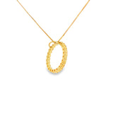 14k Yellow Gold 0.50 ctw Circle Diamond Necklace