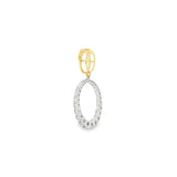 14k Two-tone 0.51 ctw Circle Diamond Pendant