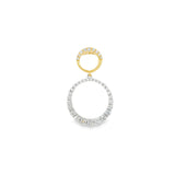 14k Two-tone 0.51 ctw Circle Diamond Pendant