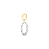 14k Two-tone 0.51 ctw Circle Diamond Pendant