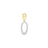 14k Two-tone 0.51 ctw Circle Diamond Pendant