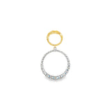 14k Two-tone 0.51 ctw Circle Diamond Pendant