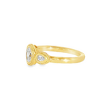 14k Yellow Gold 0.60 ctw Vintage Inspired Diamond Engagement Ring