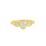 14k Yellow Gold 0.60 ctw Vintage Inspired Diamond Engagement Ring