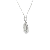 14k White Gold 0.5 ctw Teardrop Diamond Necklace