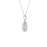 14k White Gold 0.5 ctw Teardrop Diamond Necklace