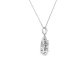 14k White Gold 0.5 ctw Teardrop Diamond Necklace