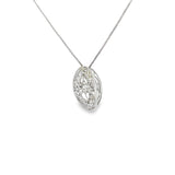 10k White Gold 0.25 ctw Vintage Inspired Diamond Necklace