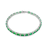 Sterling Silver Emerald Bracelet