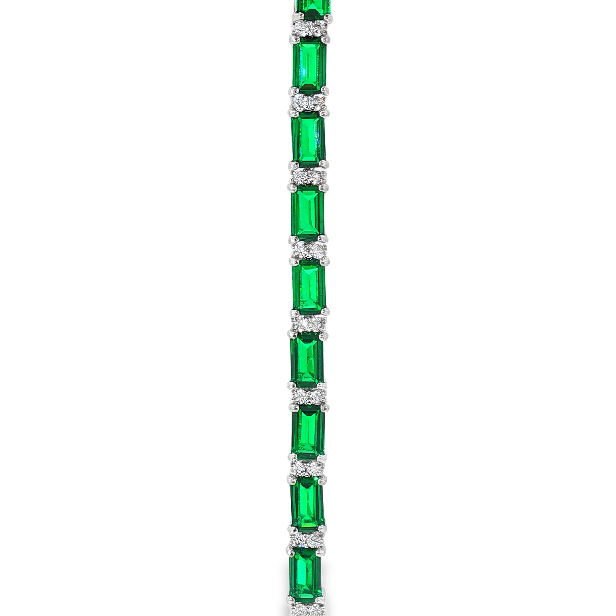 Sterling Silver Emerald Bracelet