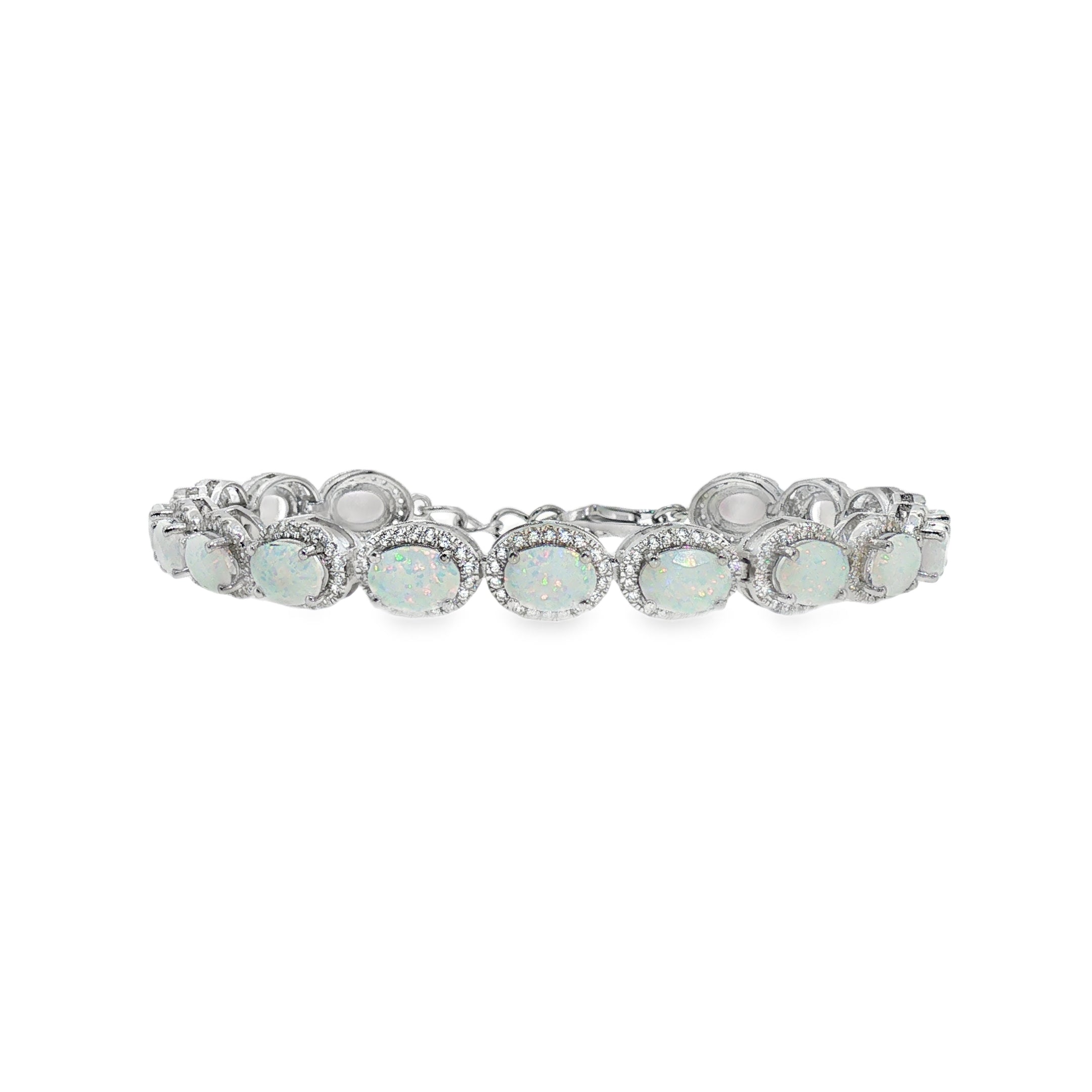 Sterling Silver Opal Bracelet