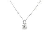14k White Gold 0.10 ctw Drop Diamond Pendant