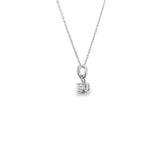 14k White Gold 0.10 ctw Drop Diamond Pendant