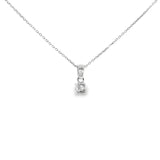 14k White Gold 0.10 ctw Drop Diamond Pendant