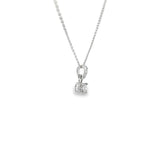 14k White Gold 0.10 ctw Drop Diamond Pendant