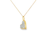 14k Yellow Gold 0.21 ctw Heart Diamond Necklace