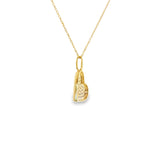 14k Yellow Gold 0.21 ctw Heart Diamond Necklace