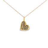 14k Yellow Gold 0.21 ctw Heart Diamond Necklace