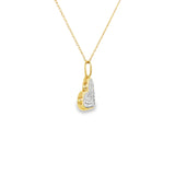 14k Yellow Gold 0.21 ctw Heart Diamond Necklace